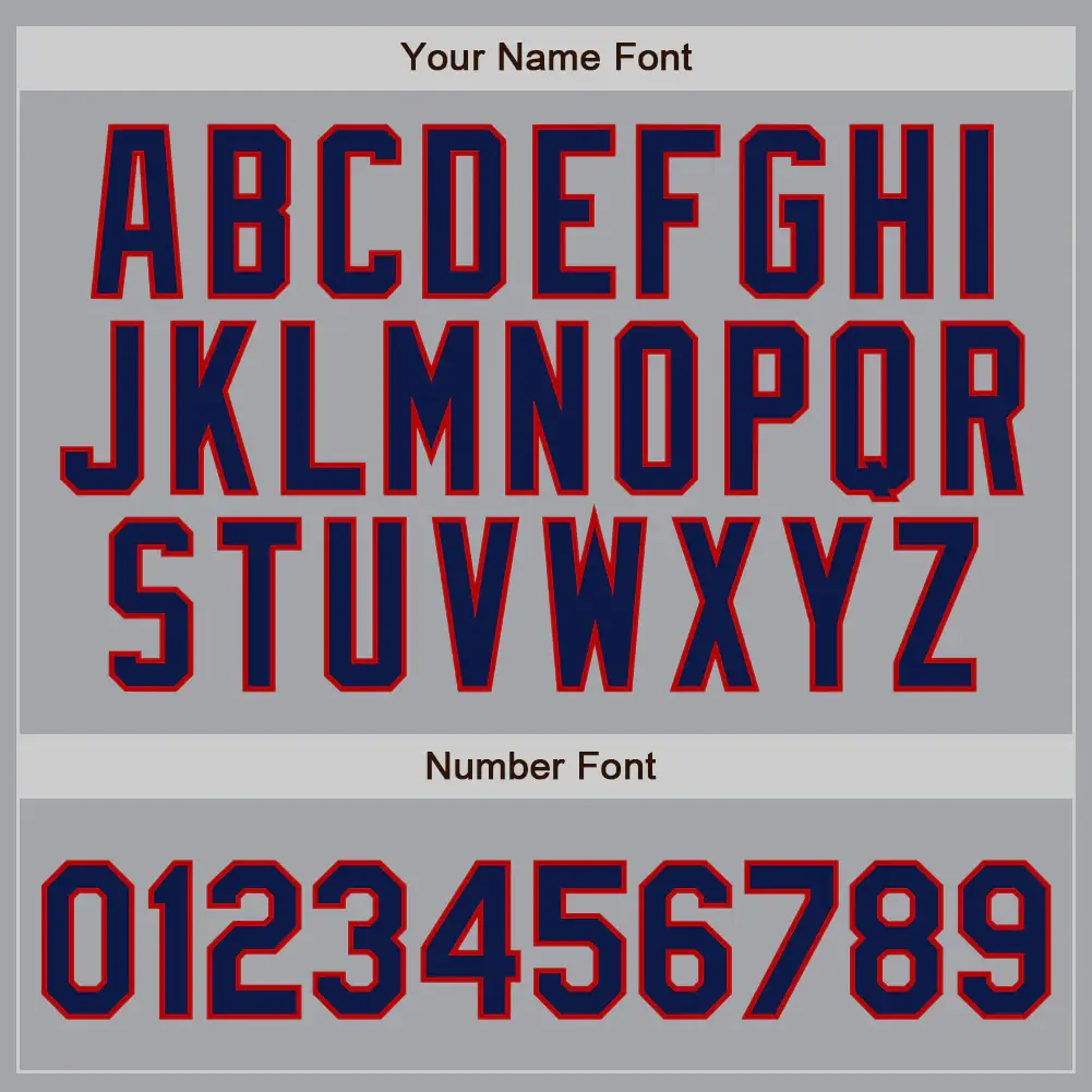 Custom Gray Pinstripe Baseball Jersey with Navy-Red - Image 2