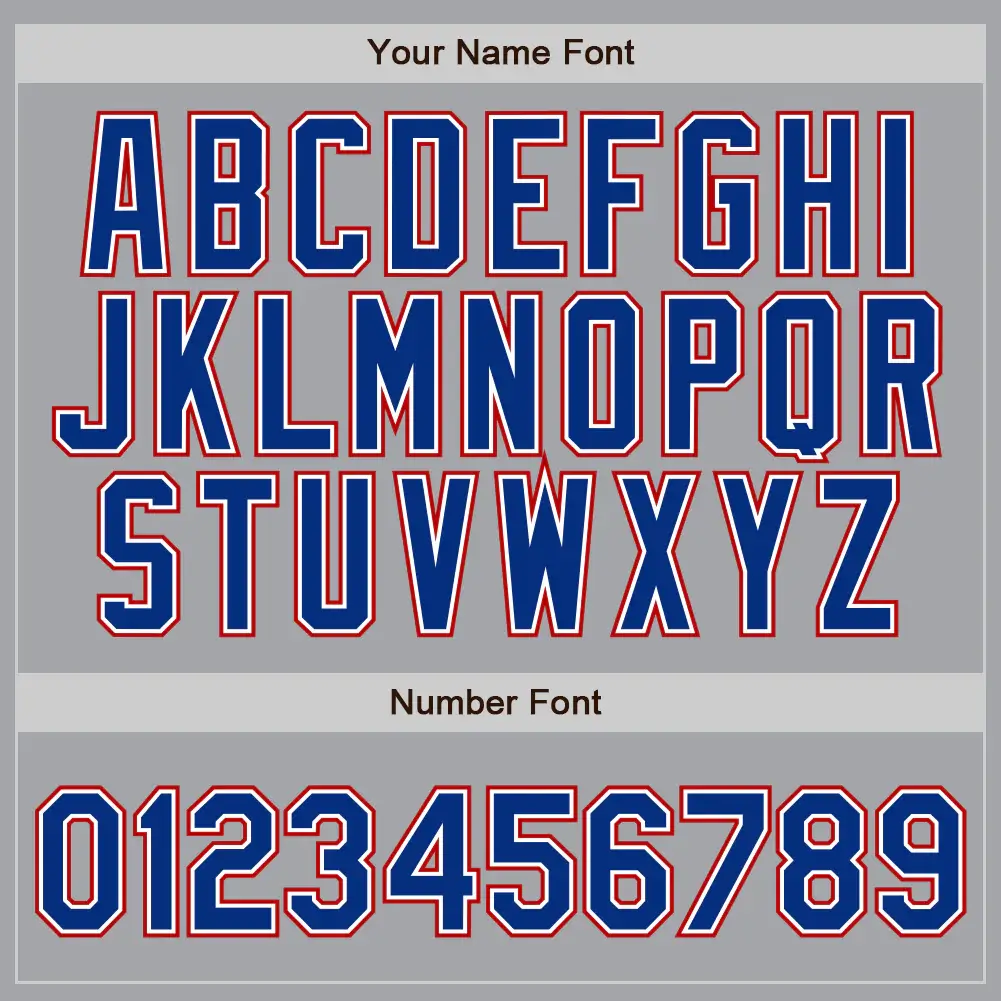 Custom Gray Pinstripe Baseball Jersey with Royal-Red - Image 2