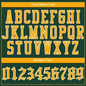 Custom Green Baseball Jersey with Gold-White - Image 2