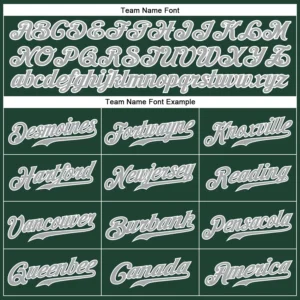 Custom Green Baseball Jersey with Gray-White - Image 2