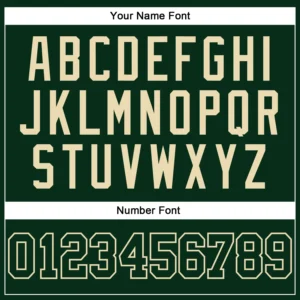 Custom Green Baseball Jersey with Green-Cream - Image 3
