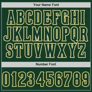 Custom Green Baseball Jersey with Green-Gold - Image 3