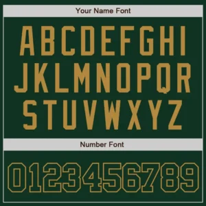 Custom Green Baseball Jersey with Green-Old Gold - Image 3