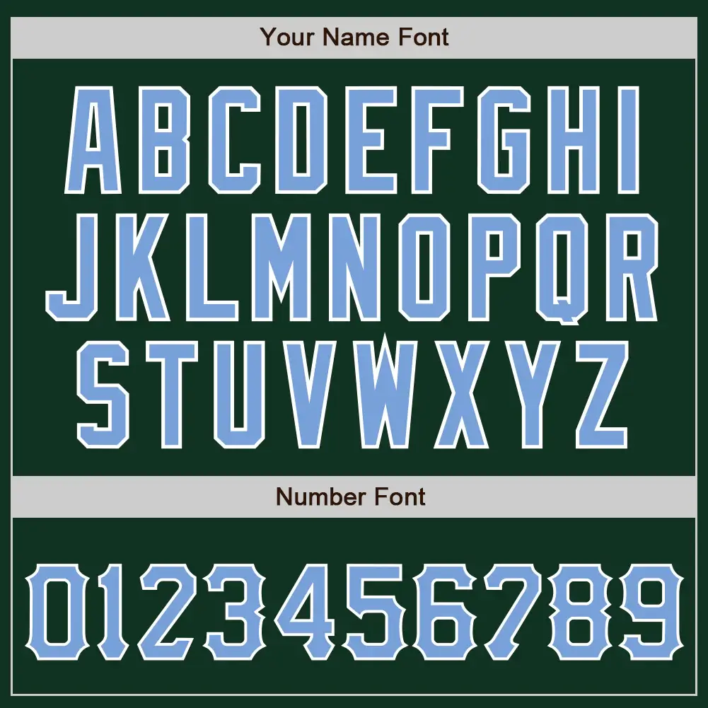 Custom Green Baseball Jersey with Light Blue-White - Image 3