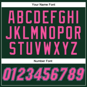Custom Green Baseball Jersey with Pink-Light Blue - Image 2