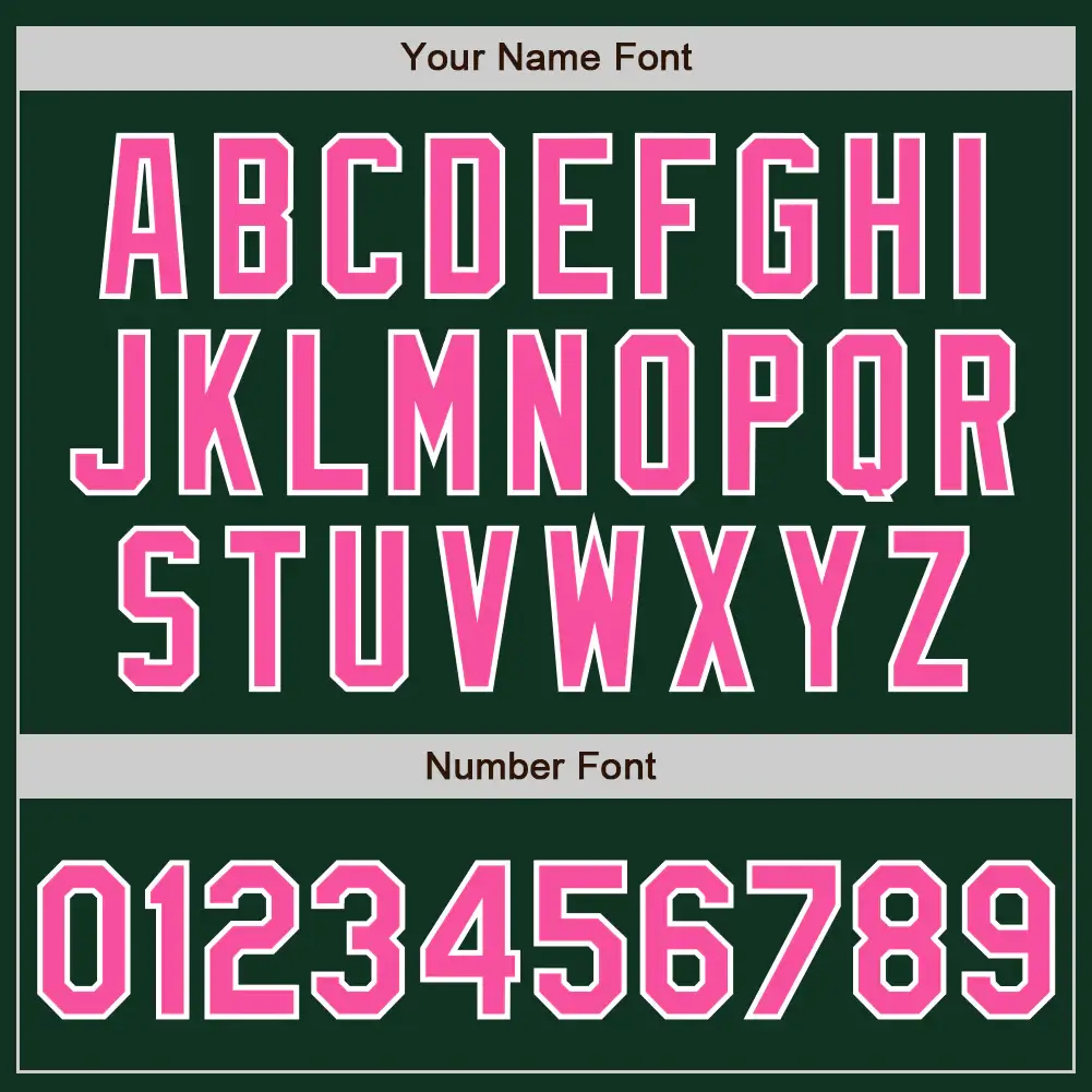 Custom Green Baseball Jersey with Pink-White - Image 3