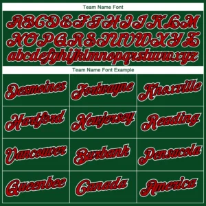 Custom Green Baseball Jersey with Red-Black - Image 2