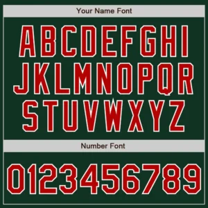 Custom Green Baseball Jersey with Red-White - Image 3