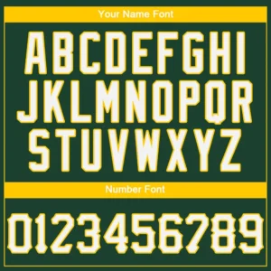 Custom Green Baseball Jersey with White-Gold - Image 2