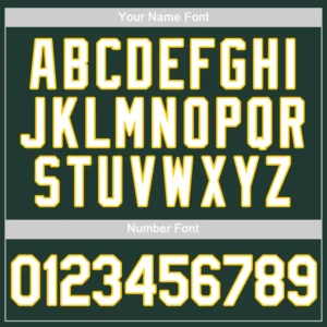 Custom Green Baseball Jersey with White-Gold - Image 2