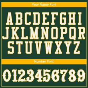 Custom Green Baseball Jersey with White-Gold - Image 2