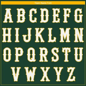 Custom Green Baseball Jersey with White-Gold - Image 3