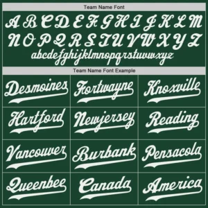 Custom Green Baseball Jersey with White-Gold - Image 3