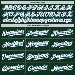 Custom Green Baseball Jersey with White-Light Blue - Image 2