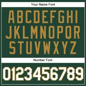 Custom Green Baseball Jersey with White-Old Gold - Image 3