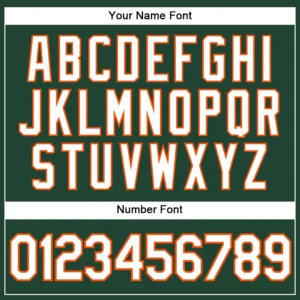 Custom Green Baseball Jersey with White-Orange - Image 3