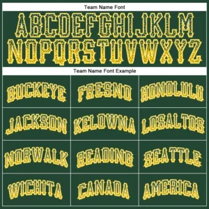 Custom Green Drift Fashion Baseball Jersey with Gold-White - Image 2