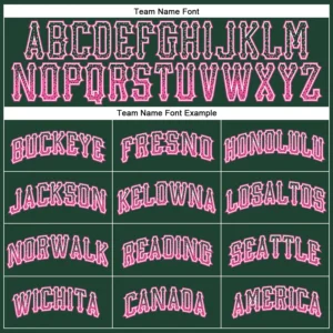 Custom Green Drift Fashion Baseball Jersey with Pink-White - Image 2