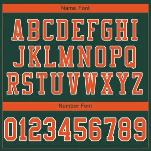 Custom Green Mesh Football Jersey with Orange - Image 2