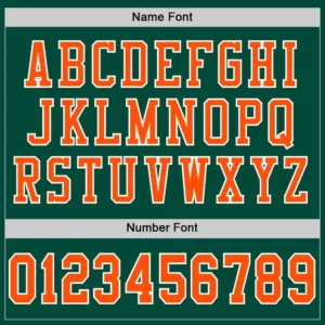 Custom Green Mesh Football Jersey with Orange - Image 2