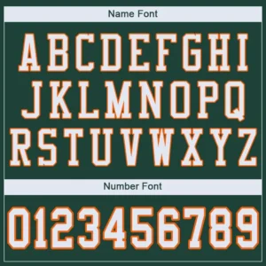 Custom Green Mesh Football Jersey with White-Orange - Image 2
