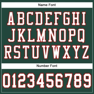 Custom Green Mesh Football Jersey with White-Red - Image 3