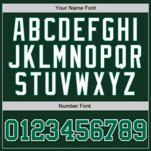 Custom Green Pinstripe Baseball Jersey with Green-White - Image 2