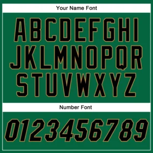 Custom Kelly Green Baseball Jersey with Black-Old Gold - Image 3