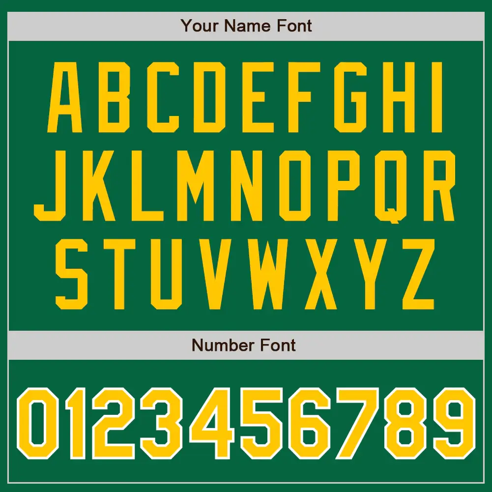 Custom Kelly Green Baseball Jersey with Gold-White - Image 2
