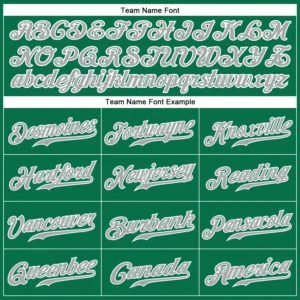 Custom Kelly Green Baseball Jersey with Gray-White - Image 2