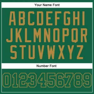 Custom Kelly Green Baseball Jersey with Kelly Green-Old Gold - Image 2