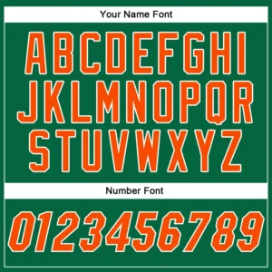 Custom Kelly Green Baseball Jersey with Orange-White - Image 3