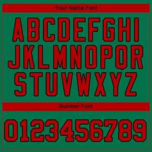 Custom Kelly Green Baseball Jersey with Red-Black - Image 2