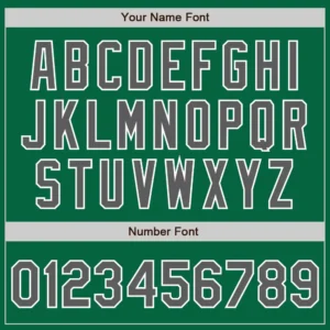 Custom Kelly Green Baseball Jersey with Steel Gray-White - Image 2