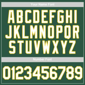 Custom Kelly Green Baseball Jersey with White-Gold - Image 2