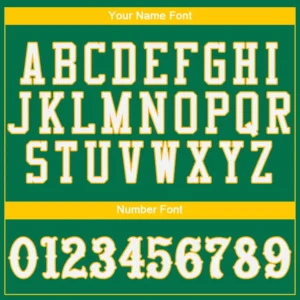 Custom Kelly Green Baseball Jersey with White-Gold - Image 2