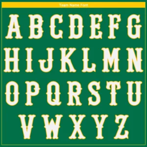 Custom Kelly Green Baseball Jersey with White-Gold - Image 3