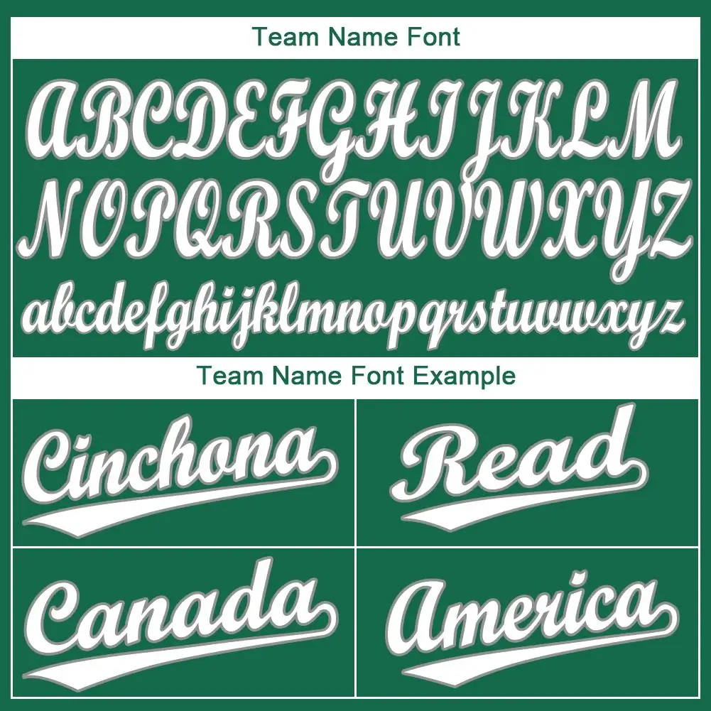 Custom Kelly Green Baseball Jersey with White-Gray - Image 3
