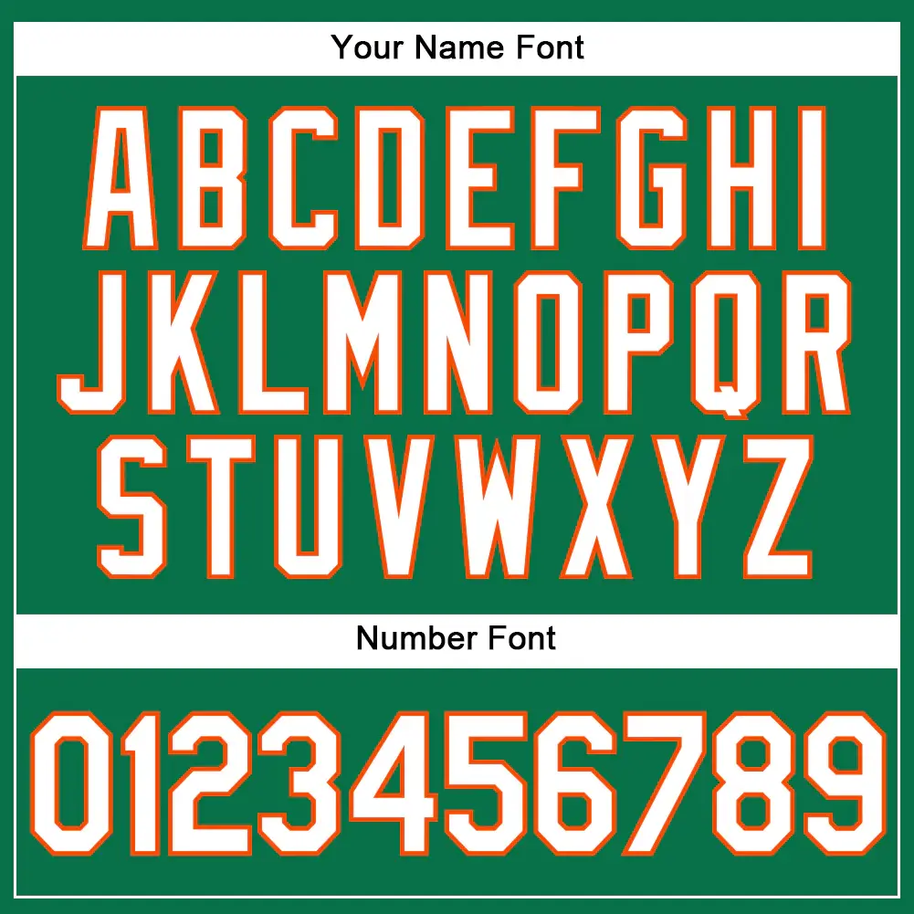 Custom Kelly Green Baseball Jersey with White-Orange - Image 3