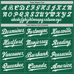 Custom Kelly Green Baseball Jersey with White-Red - Image 2