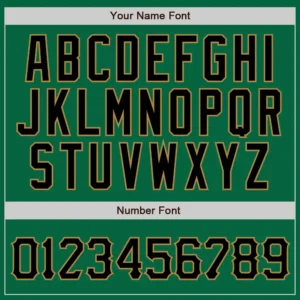 Custom Kelly Green Pinstripe Baseball Jersey with Black-Old Gold - Image 2