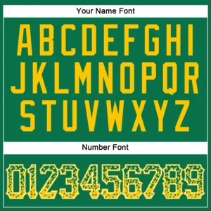 Custom Kelly Green Drift Fashion Baseball Jersey with Gold-White - Image 3