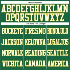 Custom Kelly Green Mesh Football Jersey with Gold - Image 2
