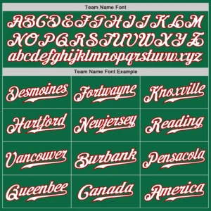 Custom Kelly Green Mexican Flag Fashion Baseball Jersey with White-Red - Image 3