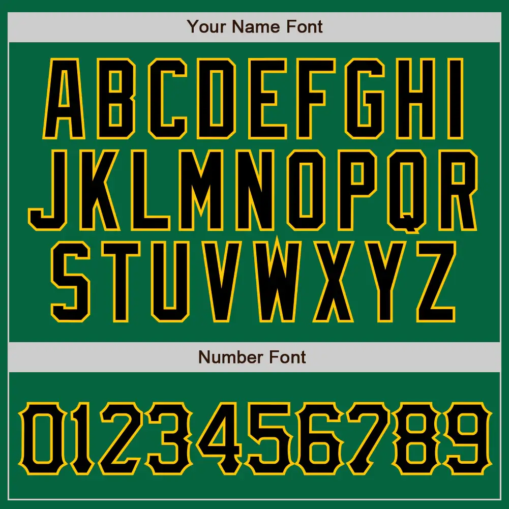 Custom Kelly Green Pinstripe Baseball Jersey with Black-Gold - Image 2