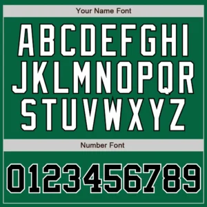 Custom Kelly Green Pinstripe Baseball Jersey with Black-White - Image 2