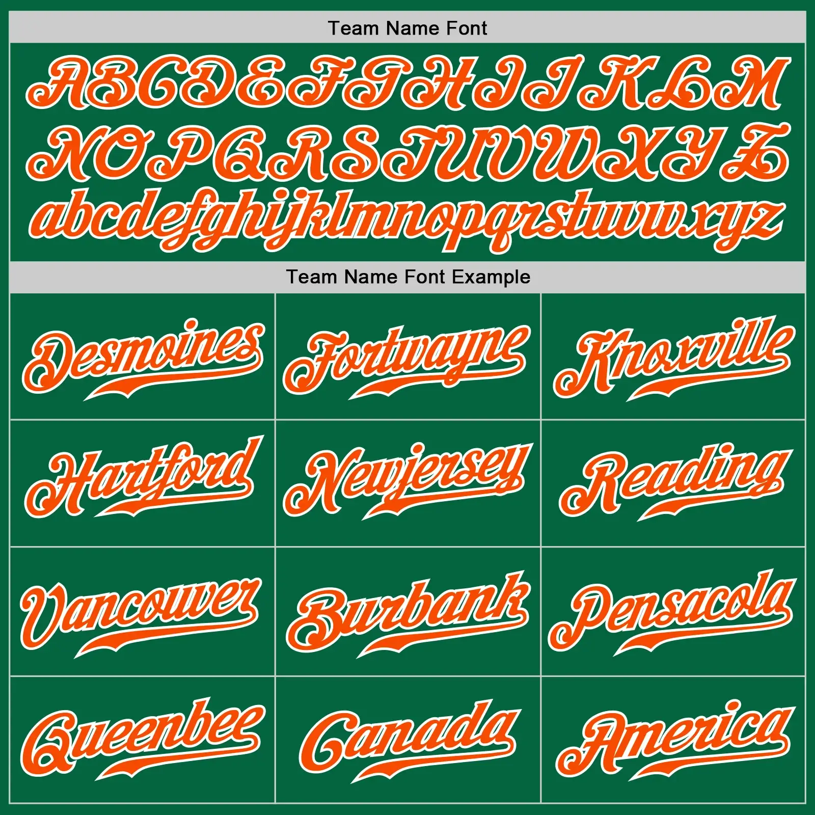 Custom Kelly Green Pinstripe Baseball Jersey with Orange-White - Image 3
