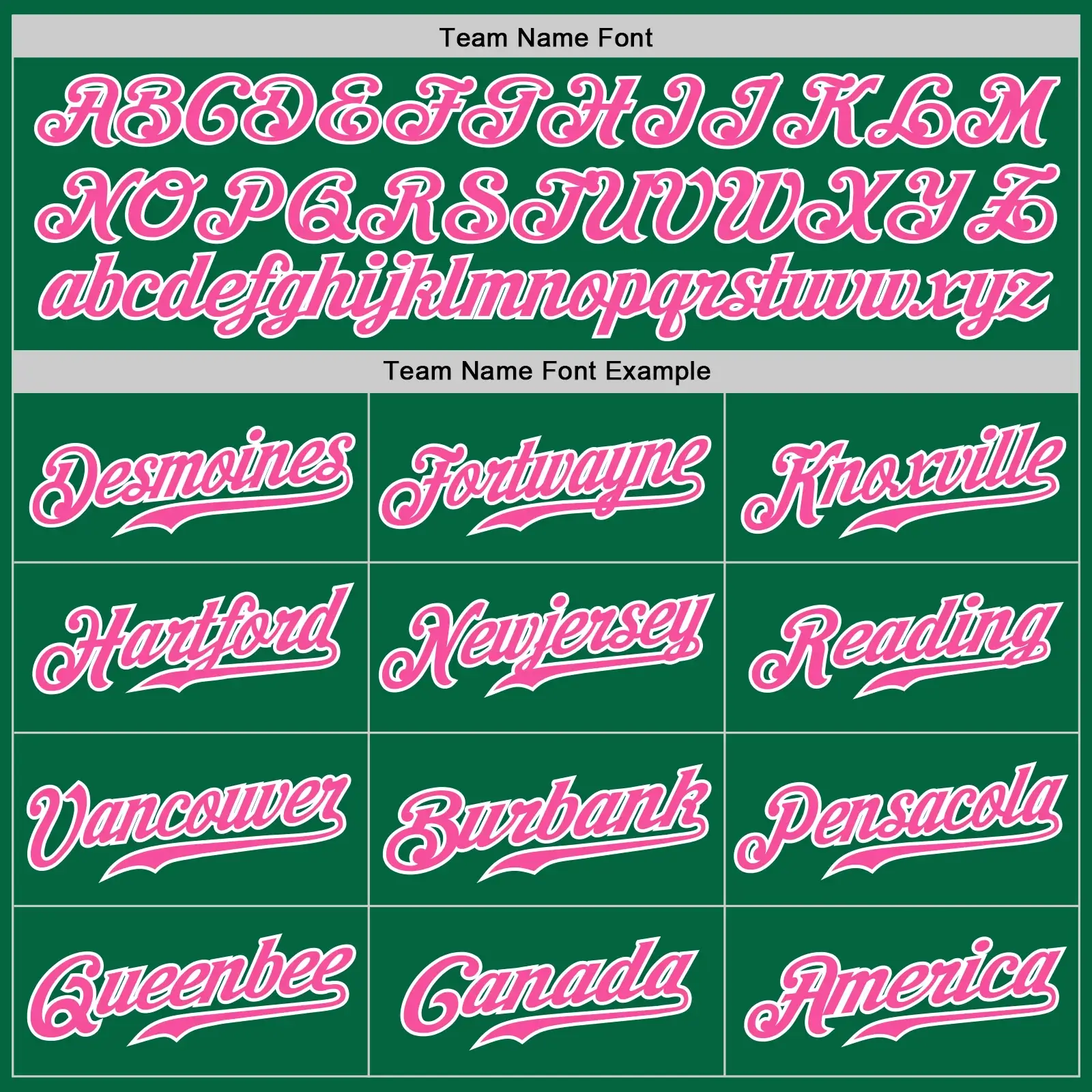 Custom Kelly Green Pinstripe Baseball Jersey with Pink-White - Image 3