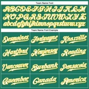 Custom Kelly Green White Pinstripe Baseball Jersey with White-Gold - Image 2