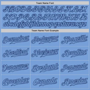 Custom Light Blue Baseball Jersey with Light Blue-Navy - Image 2